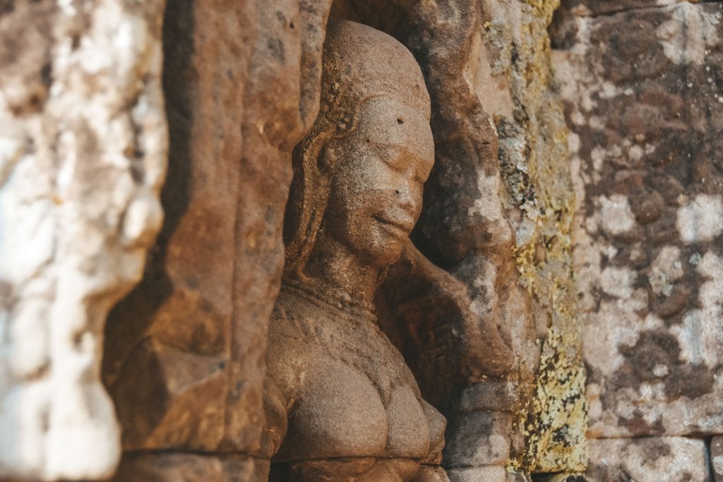 Details bij de tempels van Angkor Wat.