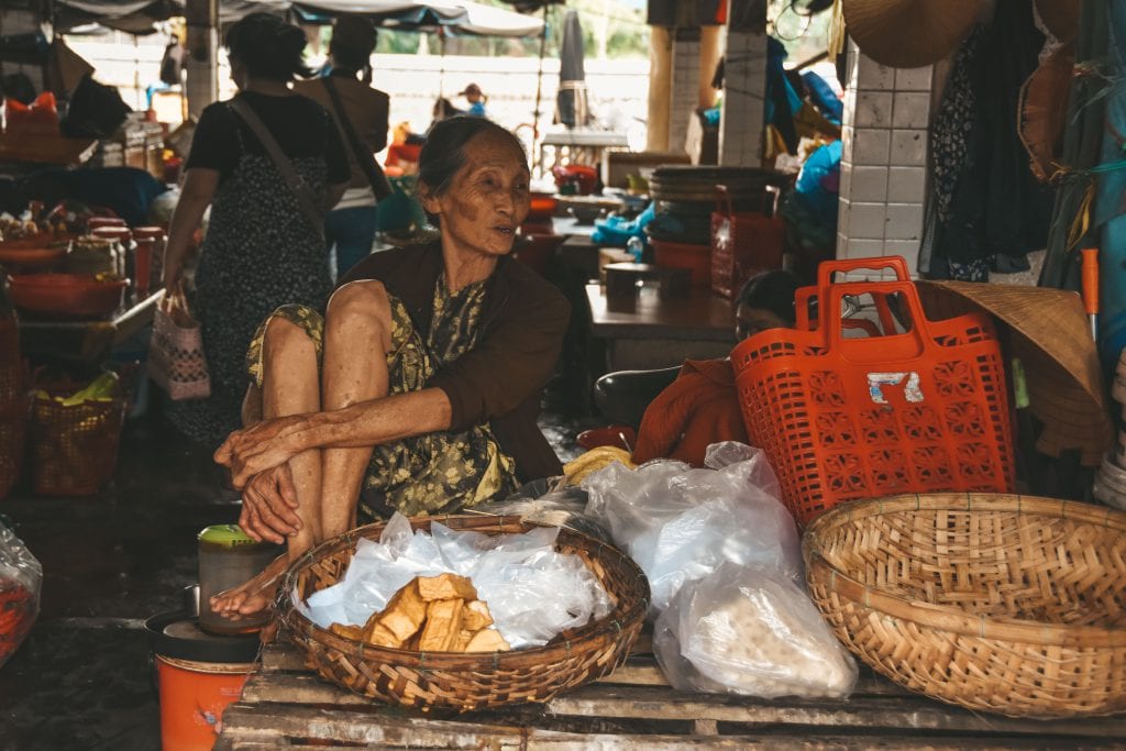 Lokale markt Vietnam Hoi An.