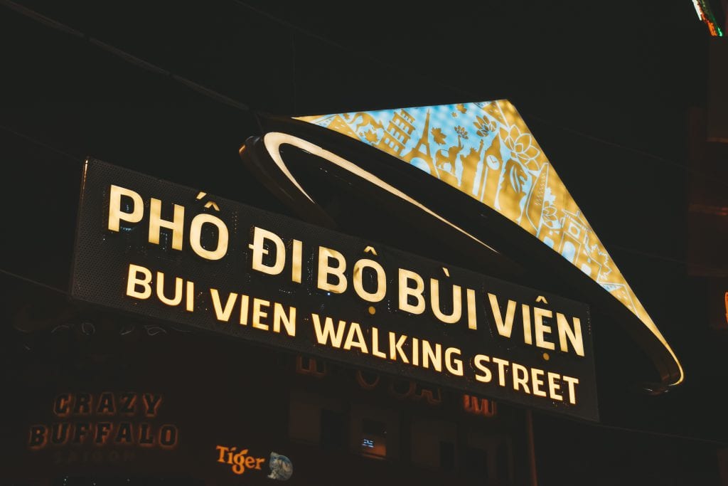 Bui Vien Walking Street Vietnam.