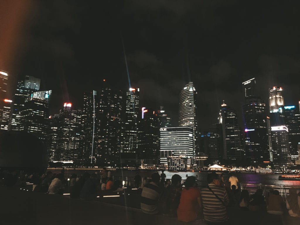 Spectra lichtshow Singapore.